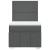 Pat box spring cu saltea, gri închis, 80x200 cm, textil GartenMobel Dekor