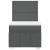 Pat box spring cu saltea, gri închis, 90x200 cm, textil GartenMobel Dekor
