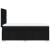 Pat box spring cu saltea, negru, 90x200 cm, textil GartenMobel Dekor