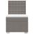 Pat box spring cu saltea, gri taupe, 90x200 cm, textil GartenMobel Dekor