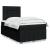 Pat box spring cu saltea, negru, 120x190 cm, catifea GartenMobel Dekor