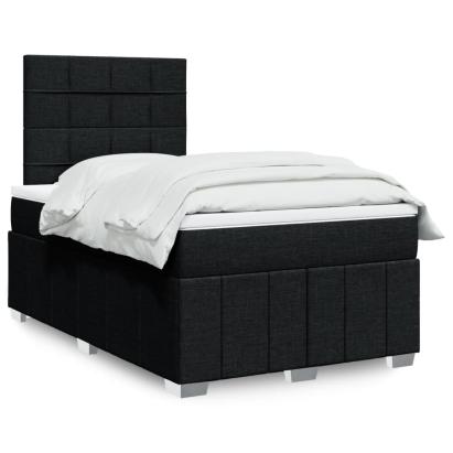 Pat box spring cu saltea, negru, 120x190 cm, catifea GartenMobel Dekor