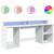 Birou cu lumini LED, alb, 200x55x91 cm, lemn prelucrat GartenMobel Dekor