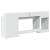 Birou cu lumini LED, alb, 200x55x91 cm, lemn prelucrat GartenMobel Dekor