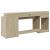 Birou cu lumini LED stejar sonoma, 200x55x91 cm, lemn prelucrat GartenMobel Dekor