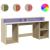 Birou cu lumini LED stejar sonoma, 200x55x91 cm, lemn prelucrat GartenMobel Dekor