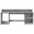 Birou cu lumini LED, gri beton, 200x55x91 cm, lemn prelucrat GartenMobel Dekor