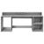 Birou cu lumini LED, gri sonoma, 200x55x91 cm, lemn prelucrat GartenMobel Dekor