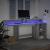 Birou cu lumini LED, gri sonoma, 200x55x91 cm, lemn prelucrat GartenMobel Dekor
