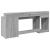 Birou cu lumini LED, gri sonoma, 200x55x91 cm, lemn prelucrat GartenMobel Dekor