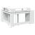 Birou cu lumini LED, alb, 152x152x91 cm, lemn prelucrat GartenMobel Dekor