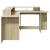 Birou cu lumini LED stejar sonoma 152x152x91 cm, lemn prelucrat GartenMobel Dekor