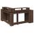 Birou cu lumini LED, stejar maro, 152x152x91 cm, lemn prelucrat GartenMobel Dekor