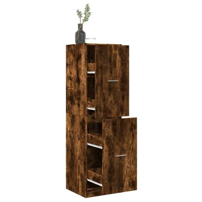 Dulap de farmacie stejar fumuriu, 40x41x144,5cm, lemn prelucrat GartenMobel Dekor