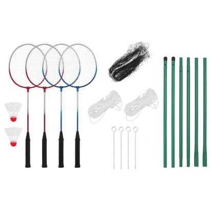 Set de badminton cu 4 rachete și plasă, 620x151 cm GartenMobel Dekor