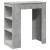 Masă de bar cu rafturi gri beton 95x47x103,5 cm lemn prelucrat GartenMobel Dekor