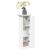 Suport prezentare cu depozitare alb 31x30x90 cm lemn prelucrat GartenMobel Dekor