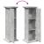 Suport prezentare cu depozitare gri beton 31x30x90 cm lemn GartenMobel Dekor