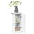 Suport prezentare cu depozitare alb 31x30x60 cm lemn prelucrat GartenMobel Dekor