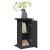 Suport prezentare cu depozitare negru 31x30x60cm lemn prelucrat GartenMobel Dekor