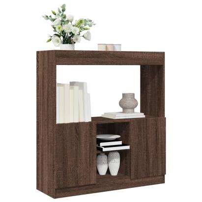 Dulap înalt, stejar maro, 92x33x100 cm, lemn prelucrat GartenMobel Dekor