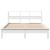 Cadru de pat fără saltea, alb, 120x200 cm, lemn masiv pin GartenMobel Dekor