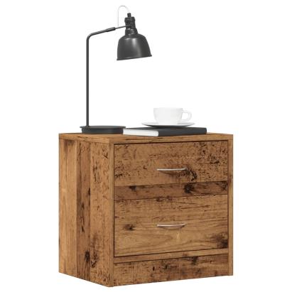Noptiere, 2 buc, lemn învechit, 40x30x40 cm, lemn prelucrat GartenMobel Dekor