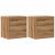 Noptiere, 2 buc., stejar artizanal, 40x30x40 cm, lemn prelucrat GartenMobel Dekor