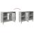 Dulap pentru baie, gri beton, 80x33x60 cm, lemn compozit GartenMobel Dekor