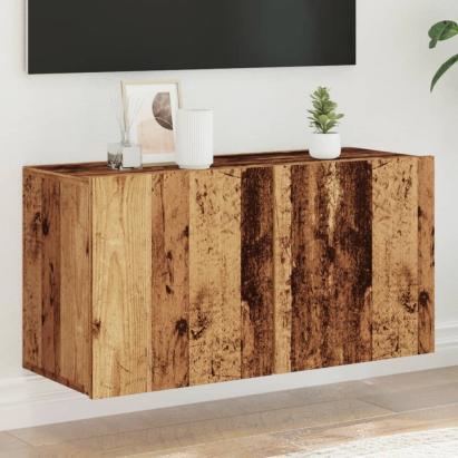 Comodă TV de perete, lemn vechi, 80x30x41 cm GartenMobel Dekor
