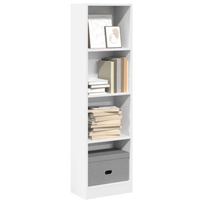 Bibliotecă, alb, 40x24x143 cm, lemn prelucrat GartenMobel Dekor