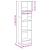 Bibliotecă, negru, 40x24x143 cm, lemn prelucrat GartenMobel Dekor