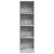 Bibliotecă, gri beton, 40x24x143 cm, lemn prelucrat GartenMobel Dekor
