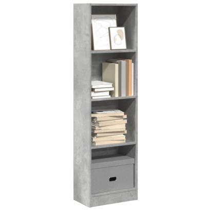 Bibliotecă, gri beton, 40x24x143 cm, lemn prelucrat GartenMobel Dekor