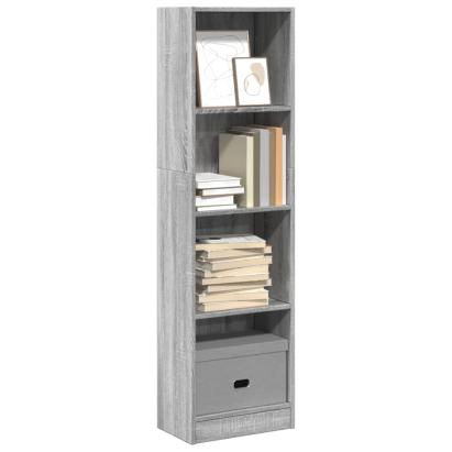 Bibliotecă, gri sonoma, 40x24x143 cm, lemn prelucrat GartenMobel Dekor