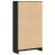 Bibliotecă, negru, 60x24x109 cm, lemn prelucrat GartenMobel Dekor