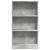 Bibliotecă, gri beton, 60x24x109 cm, lemn prelucrat GartenMobel Dekor