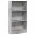 Bibliotecă, gri beton, 60x24x109 cm, lemn prelucrat GartenMobel Dekor
