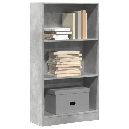 Bibliotecă, gri beton, 60x24x109 cm, lemn prelucrat GartenMobel Dekor