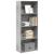 Bibliotecă, gri beton, 60x30x152 cm, lemn prelucrat GartenMobel Dekor