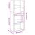 Bibliotecă, gri beton, 60x30x152 cm, lemn prelucrat GartenMobel Dekor