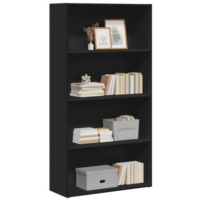 Bibliotecă, negru, 80x30x152 cm, lemn prelucrat GartenMobel Dekor