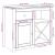 Dulap cu sertar Panama, 93x40x80 cm, lemn masiv de pin GartenMobel Dekor