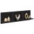 Dulap de perete, 100x16,5x30 cm, negru, lemn prelucrat GartenMobel Dekor