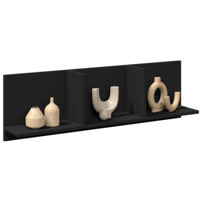 Dulap de perete, 100x16,5x30 cm, negru, lemn prelucrat GartenMobel Dekor