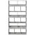 Bibliotecă, gri beton, 100x33x187,5 cm, lemn prelucrat GartenMobel Dekor