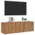 Dulap TV perete, stejar artizanal, 100x30x30 cm, lemn prelucrat GartenMobel Dekor