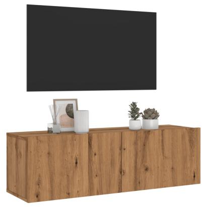Dulap TV perete, stejar artizanal, 100x30x30 cm, lemn prelucrat GartenMobel Dekor