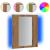 Dulap cu oglindă de baie LED stejar artizanal 40x12x45 cm, lemn GartenMobel Dekor
