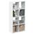 Bibliotecă/separator cameră alb 69,5x29x137,5 cm lemn prelucrat GartenMobel Dekor